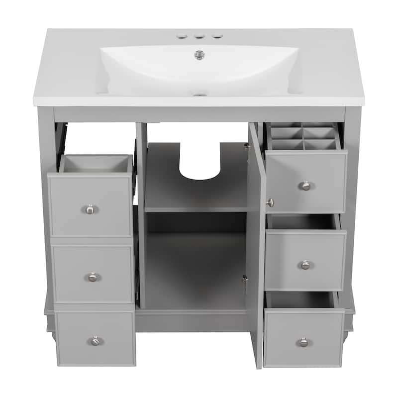 36" Gray Bathroom vanity