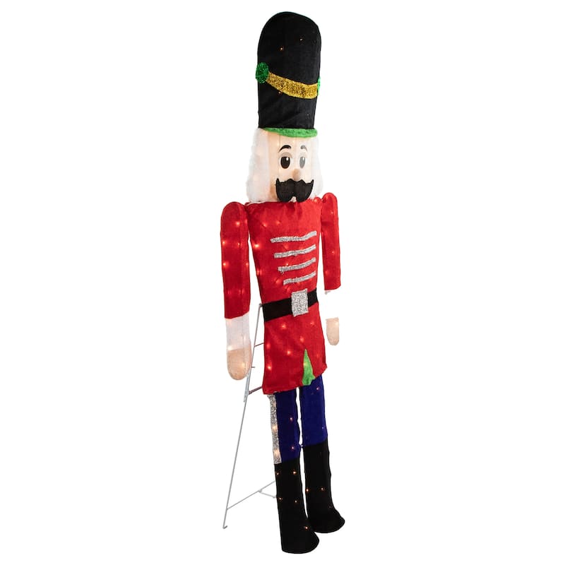 72" Lighted Red and Green Toy Soldier Outdoor Christmas Decoration