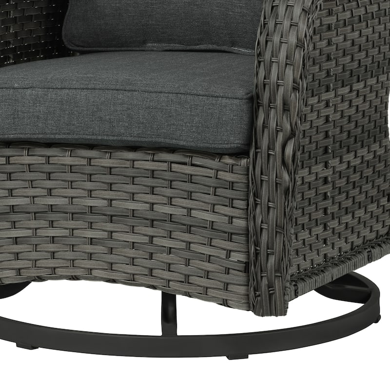 Outdoor Rattan Rocker Wicker Swivel Rocking Chair