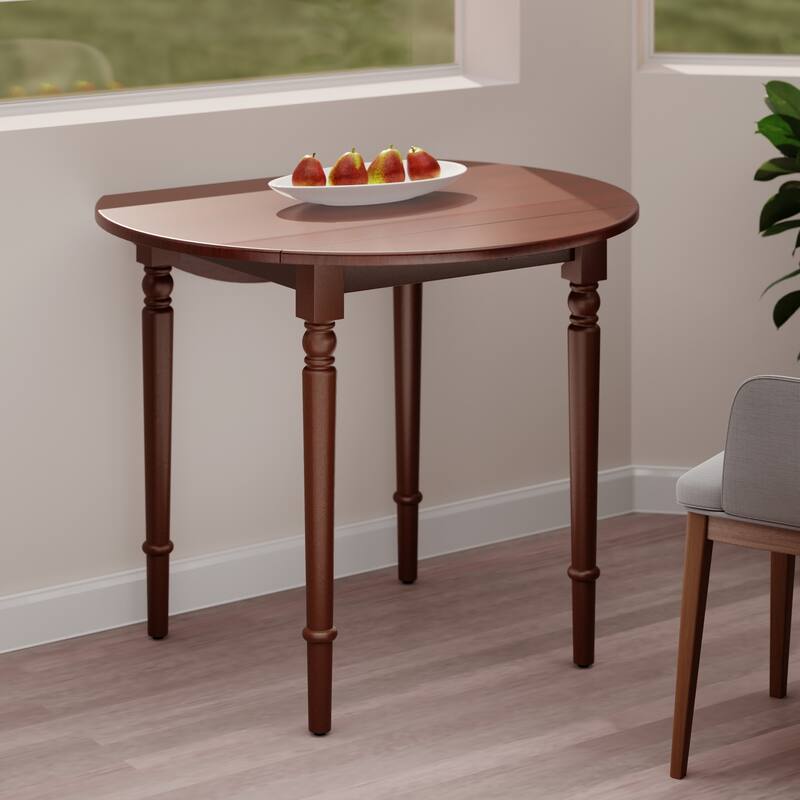 Sorella Round Double Drop Leaf Dining Table, Walnut