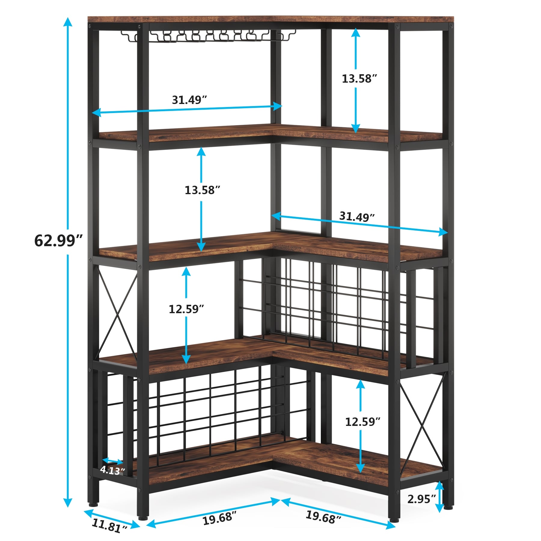 L shaped wine rack deals