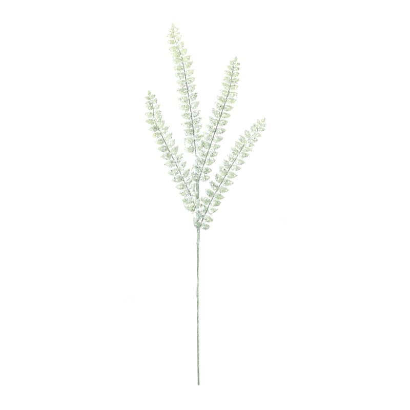 Glittered Fern Spray (Set of 24) - Green