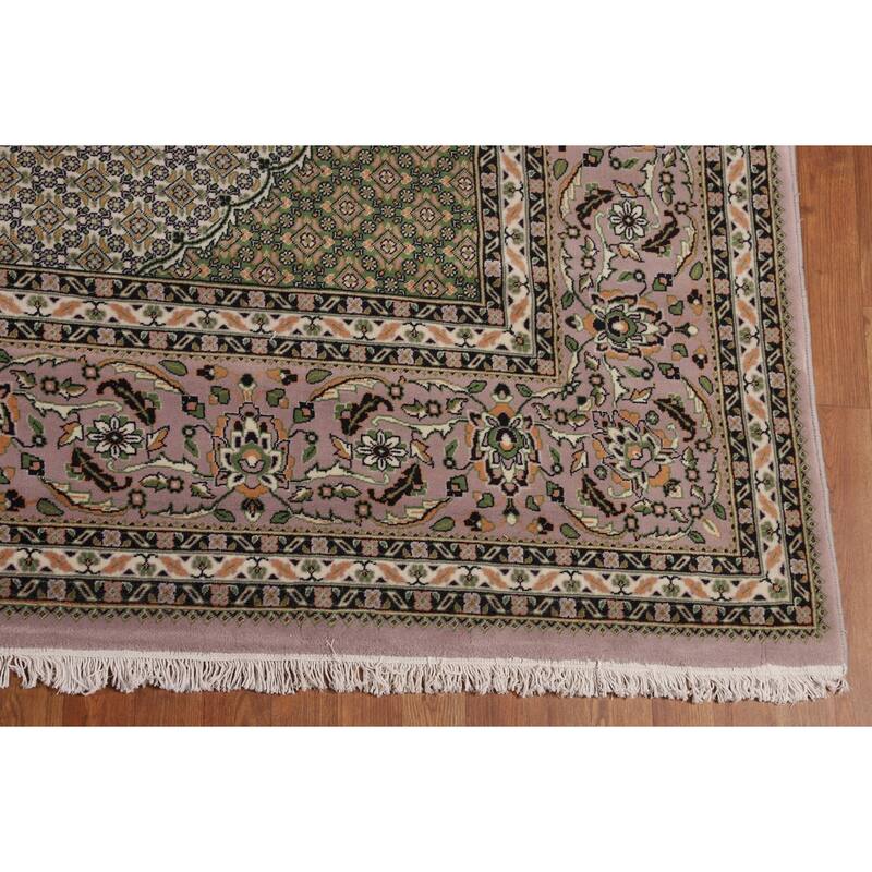 Traditional Gray Kashan Turkish Area Rug Machine Made Floral Carpet - 9'9" x 13'1"