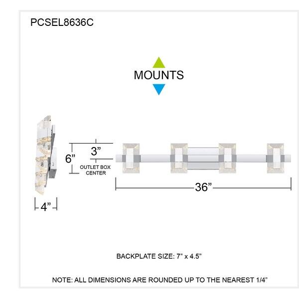 Selena Integrated LED Polished Chrome Bath Light with CCT Switch