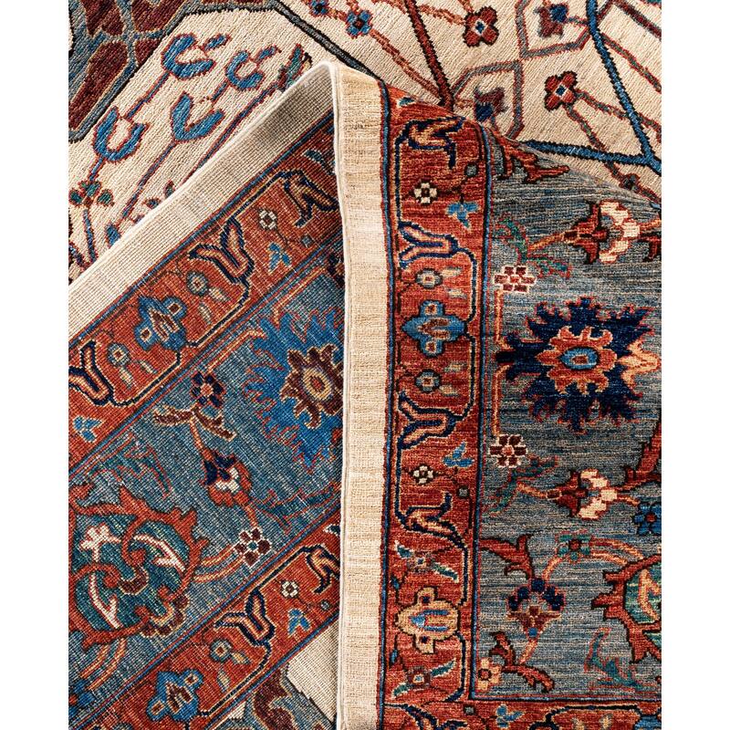 Serapi One-of-a-Kind Hand-Knotted Area Rug - Ivory - 9' 3" x 11' 11"