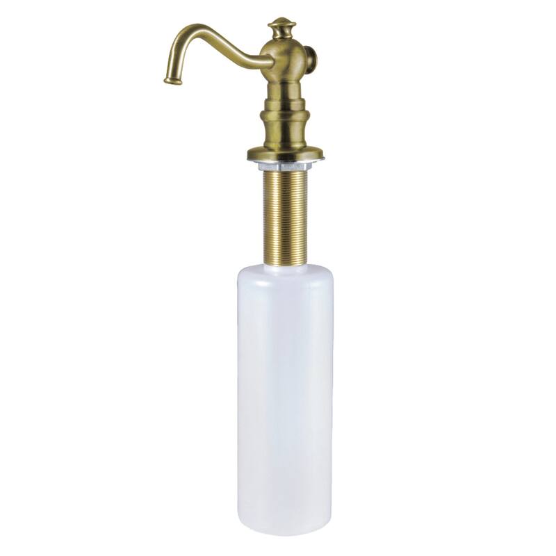 Kingston Brass Vintage Curved Nozzle Metal Soap Dispenser - Antique Brass