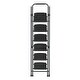 preview thumbnail 2 of 10, Black 6-Step Compact Metal Step Stool Ladder