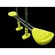 preview thumbnail 4 of 13, Six-Function Swing Set with Net for Outdoor Fun Safe for Kids Green & Blue - 152.49” L x 53.55” W x 70.87” H