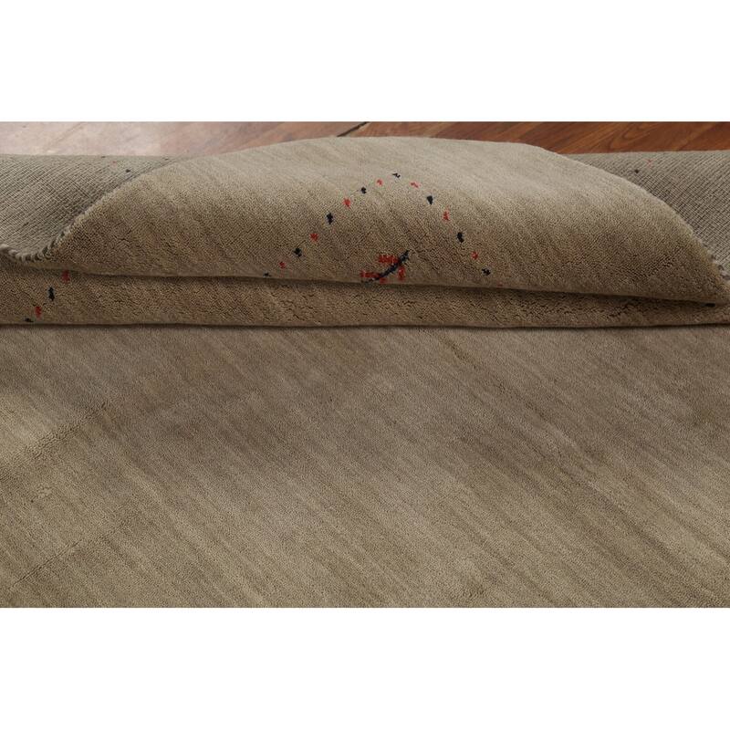 Little Animals Tribal Gabbeh Area Rug Hand-Knotted Wool Carpet - 6'6"x 9'10"
