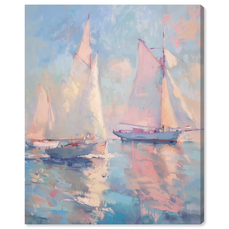 Art Remedy Set Sail Gallery Wrapped Sailing 1 Piece Canvas Wall Art - 24 x 30