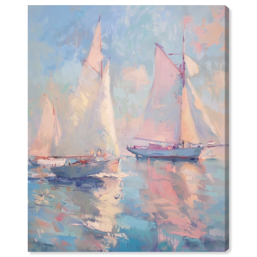 Art Remedy Set Sail Gallery Wrapped Sailing 1 Piece Canvas Wall Art