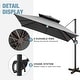 preview thumbnail 4 of 36, VredHom Double Top 10x10 FT Square Patio Cantilever Umbrella with Rod Wheel Base