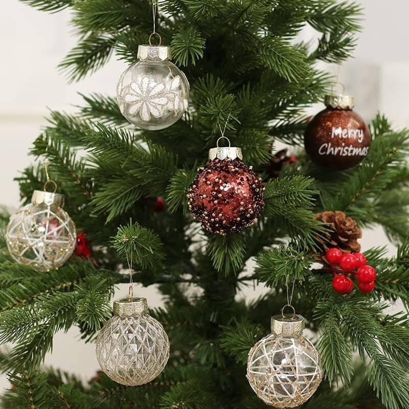25 Pcs Christmas Decoration Ball Ornaments Set for Holiday Party Wedding - N/A