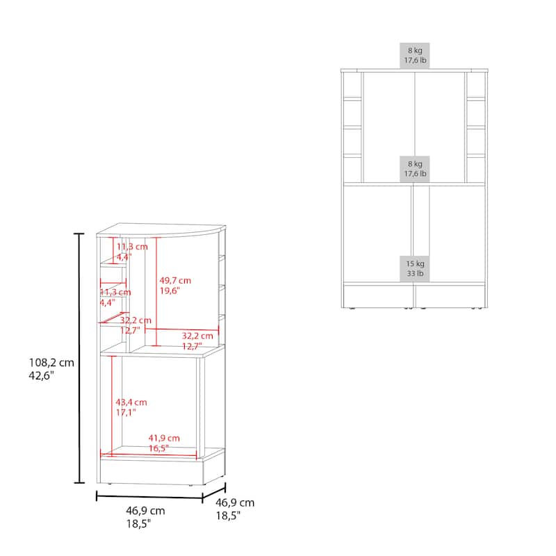 Bar Cabinet, 2 Doors, 8 Wine Bottle Compartments