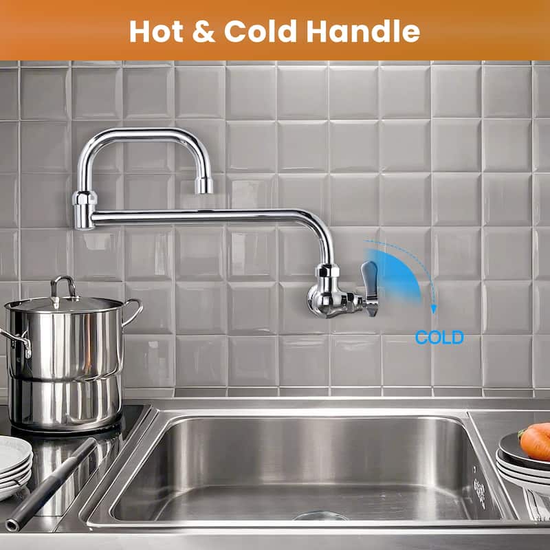 WOWOW Single Handle Wall Mounted Standard Kitchen Filler Faucet
