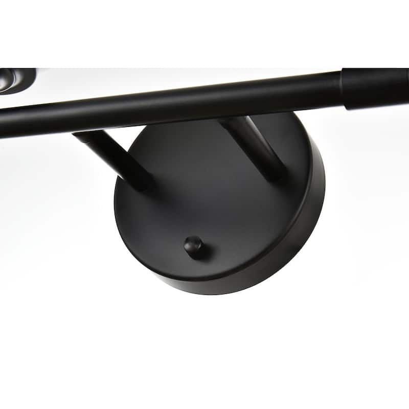 Ash 1 Light Black and Frosted White Bath Sconce