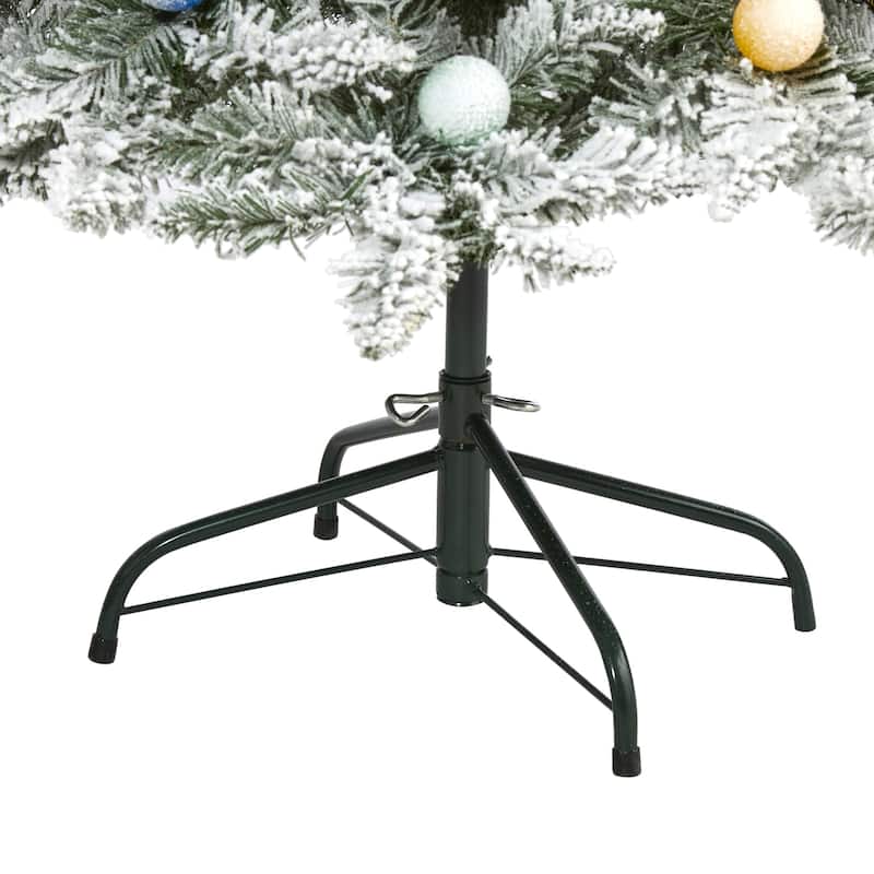 Artificial Christmas Tree 6.5ft with Lights & Planter - Holiday Decor, Festive Tree, Indoor Xmas Tree - Multicolor - 78