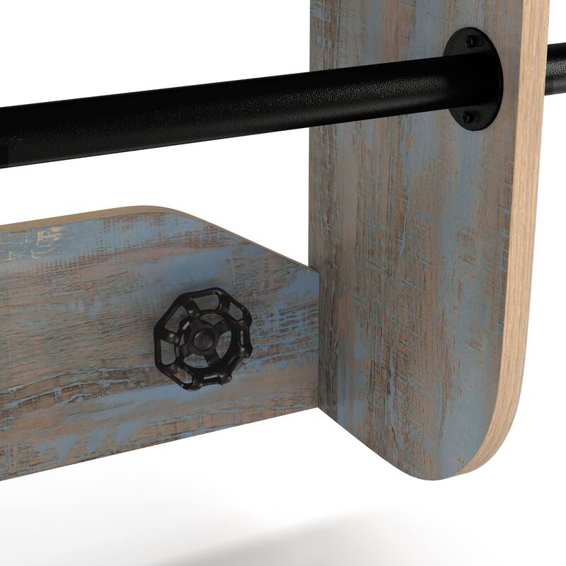 DH BASIC Industrial 27-inch Metal 1-Tier Wall Mounted Coat Rack by Denhour
