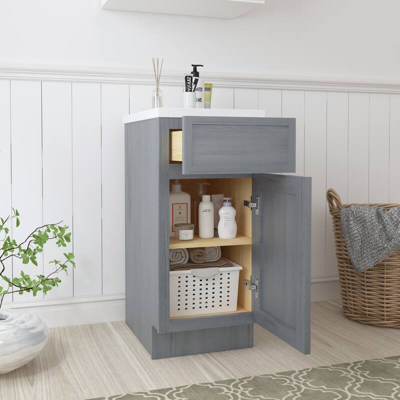 Vanity Art 15" Freestanding Single Base Storage Cabinet with Soft Close Door