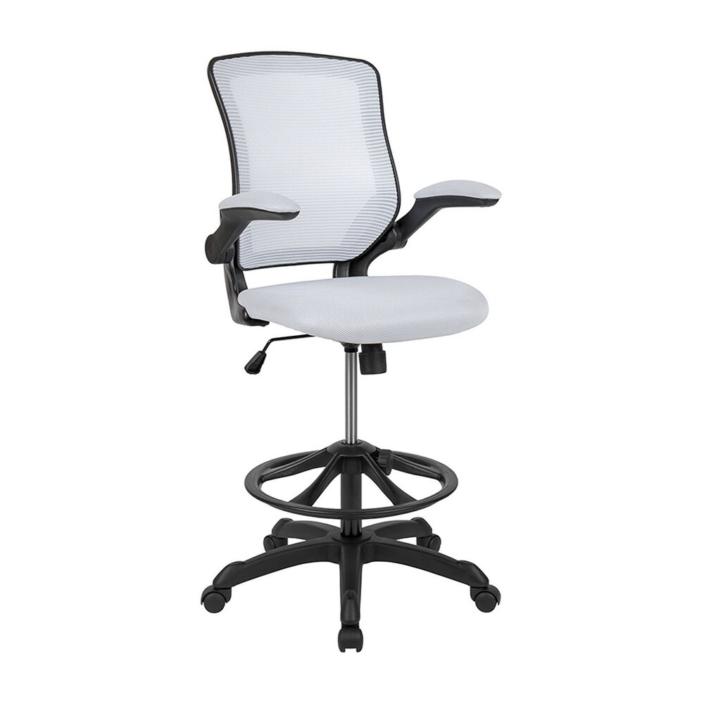Shop Offex Mid Back Mesh Ergonomic Drafting Chair With Adjustable