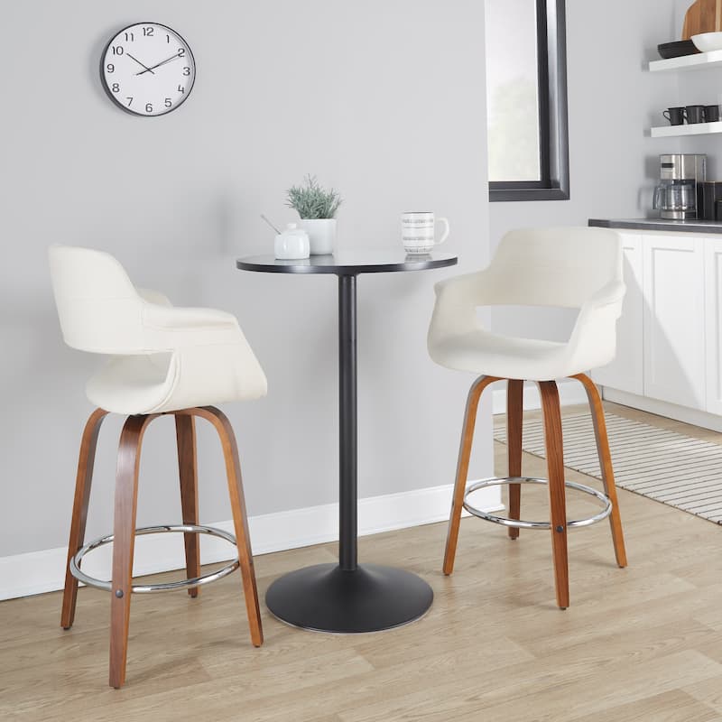 Carson Carrington Fauske 26" Fixed-Height Counter Stool with Bent Wood Legs (Set of 2)
