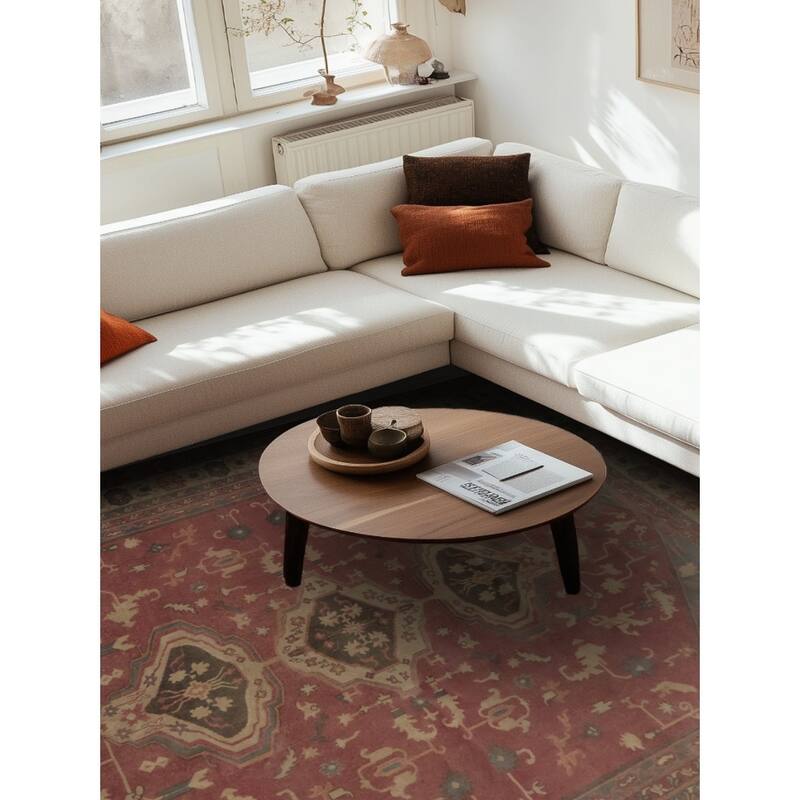 Hand Knotted Oriental 100% Wool Carpet Traditional Floral Pink Ziegler Area Rug - 11' 4'' X 8' 10''