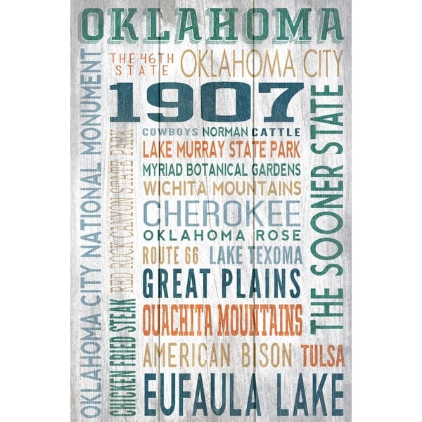 Shop Oklahoma Rustic Typography Lantern Press Artwork Playing