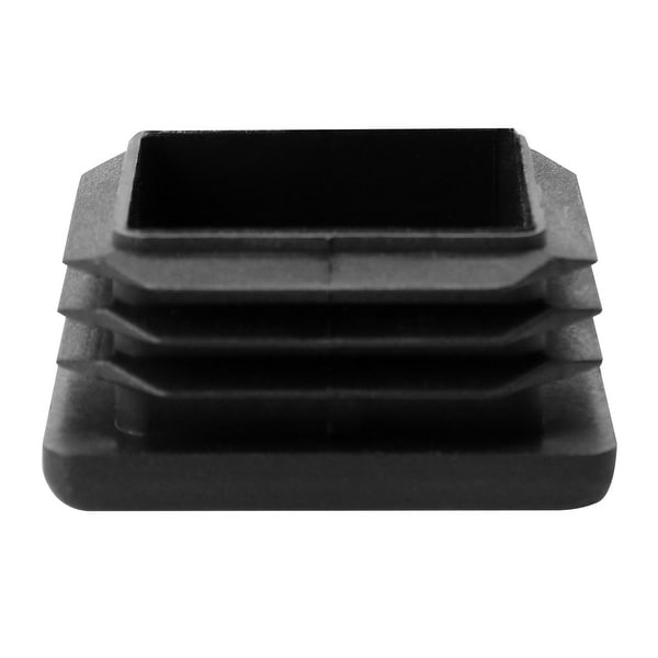 40 x 40mm Plastic Square Ribbed Tube Inserts End Cover Cap, for 1.46" to 1.54" Inner Size, Furniture Table Feet Floor Protector