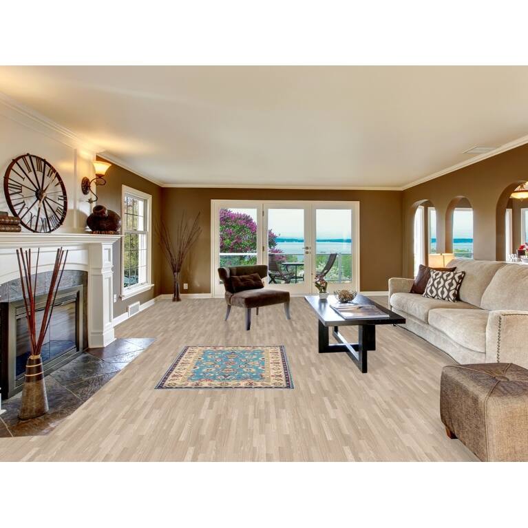 Light Blue Kazak Traditional Accent Rug Hand-Knotted Wool Carpet - 3'5" x 4'11"