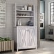 preview thumbnail 4 of 12, Figg Rustic Wood Multi-shelf Microwave Cabinet by Furniture of America