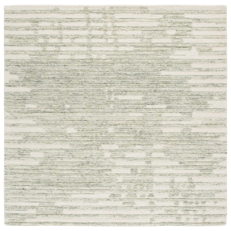 SAFAVIEH Handmade Harvest Viia Wool Rug - 6' Square - Green/Beige