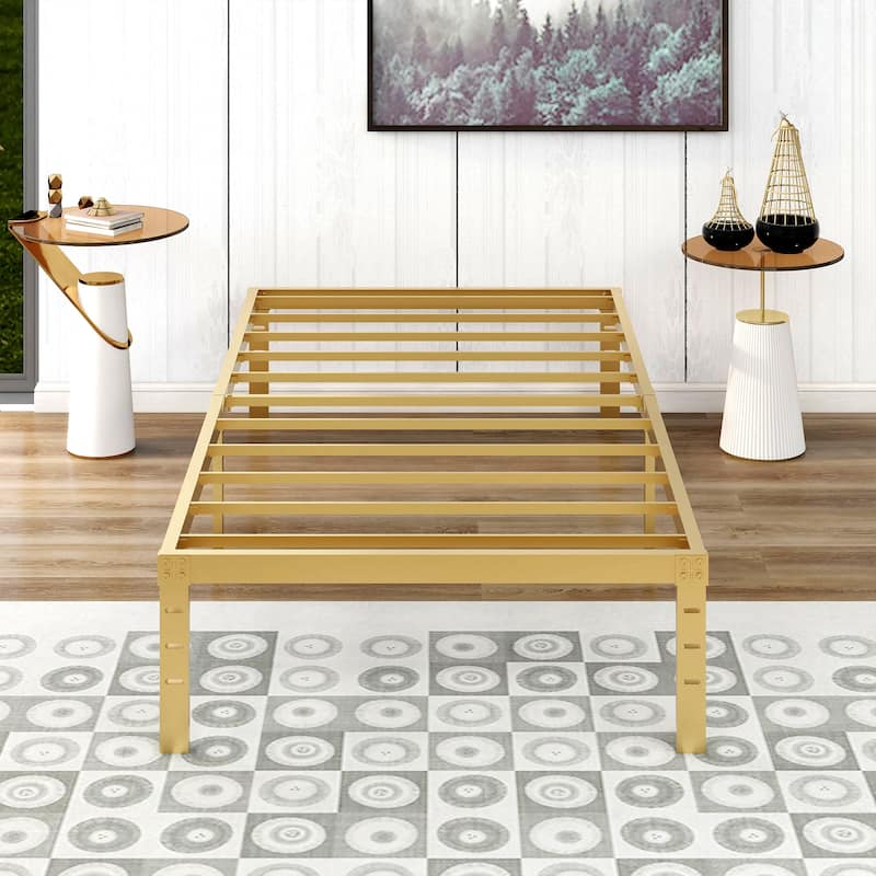 NNV 14" 3500 lbs Heavy Duty Bed Frame, Duty Steel Slat Metal Bed Frame