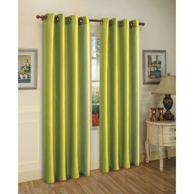 Buy Green 95 Inches Grommet Curtains Drapes Online At