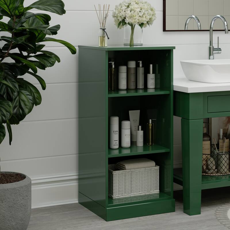 100% Solid Wood 16.5" Bathroom Cabinet with Optional Doors by Palace Imports - Green - No Doors