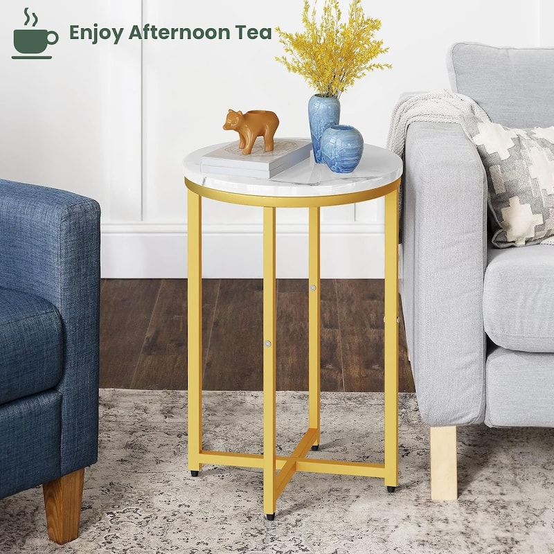 Side Table Set of 2, Small Coffee Table Round End Table,Side Table Bedside Table for Living Room, Bedroom