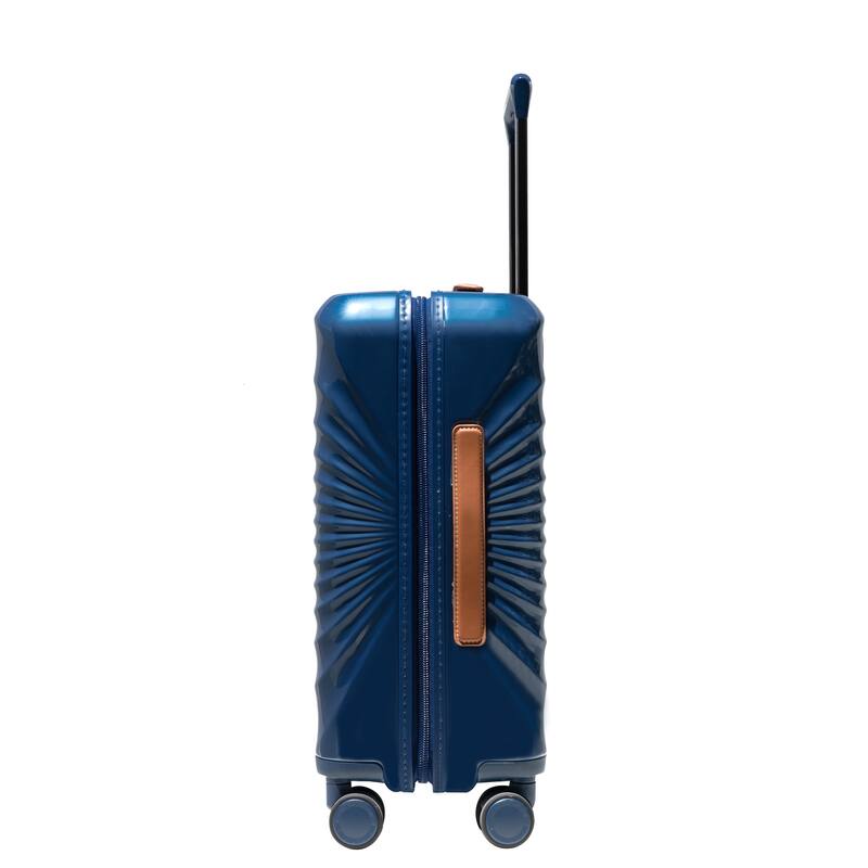 20" Carry on Luggage Lightweight Suitcase TSA Lock USB port Luggage Wheel lock Artificial leather Top handle Spinner Wheels - Blue