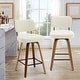 preview thumbnail 174 of 199, 26"/29" Swivel Bar Stools/ Counter Stools with Bentwood Legs Set of 2 - Cream White-PU Back - Counter Height