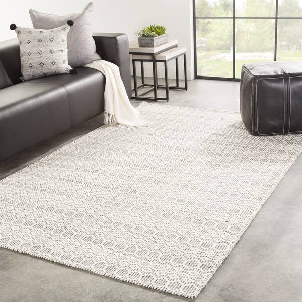 Shop Railay Handmade Trellis White Grey Area Rug On Sale Overstock 22465899