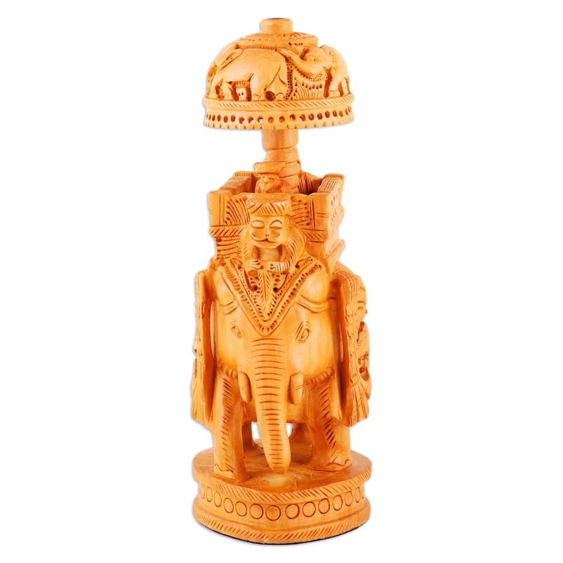 Novica Handmade Majestic Heritage Wood Sculpture (Small)