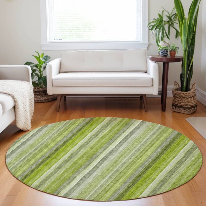 Alvari Stripe Weather Resistant Timeless Fusion Outdoor Rug