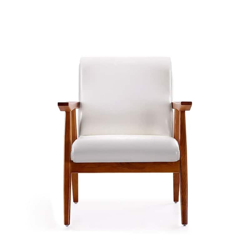 Manhattan Comfort ArchDuke Amber Faux Leather Accent Chair (Set of 2)