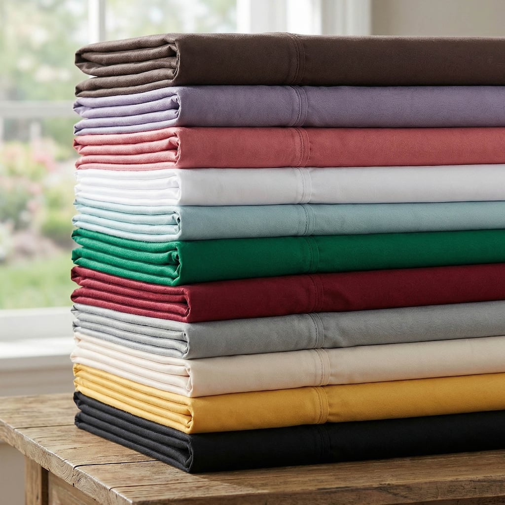 Superior Egyptian Cotton 530 TC Sheet Set Sateen Weave, Deep Pocket, Ultra‑Soft & Breathable Bedding