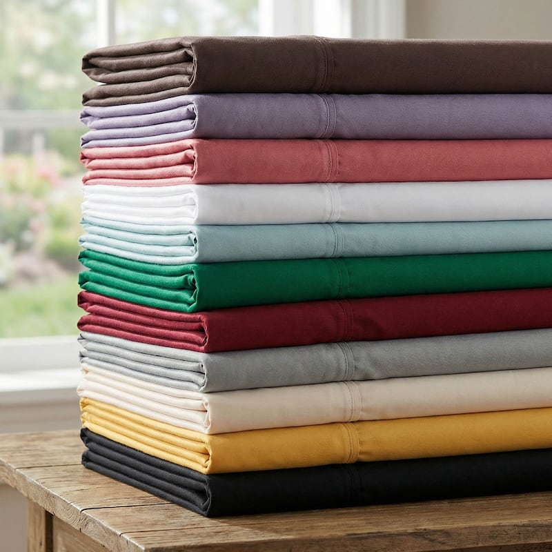 Superior Egyptian Cotton 530 TC Sheet Set Sateen Weave, Deep Pocket, Ultra‑Soft & Breathable Bedding