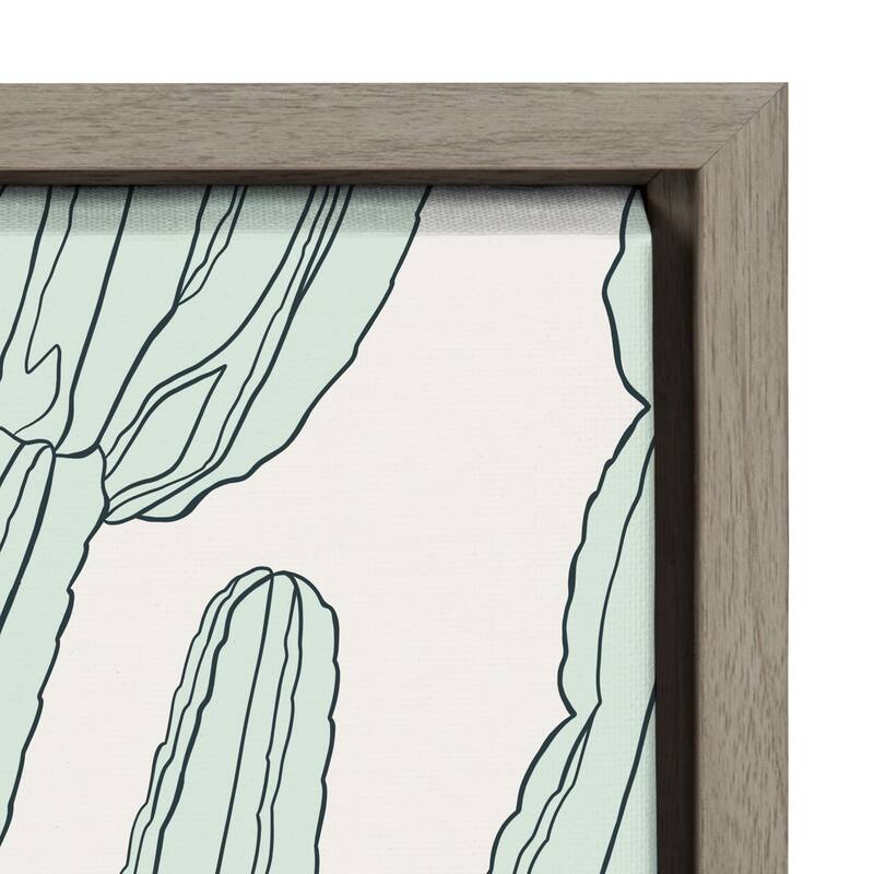 Kate and Laurel Sylvie Cacti Garden Framed Canvas by Alicia Schultz