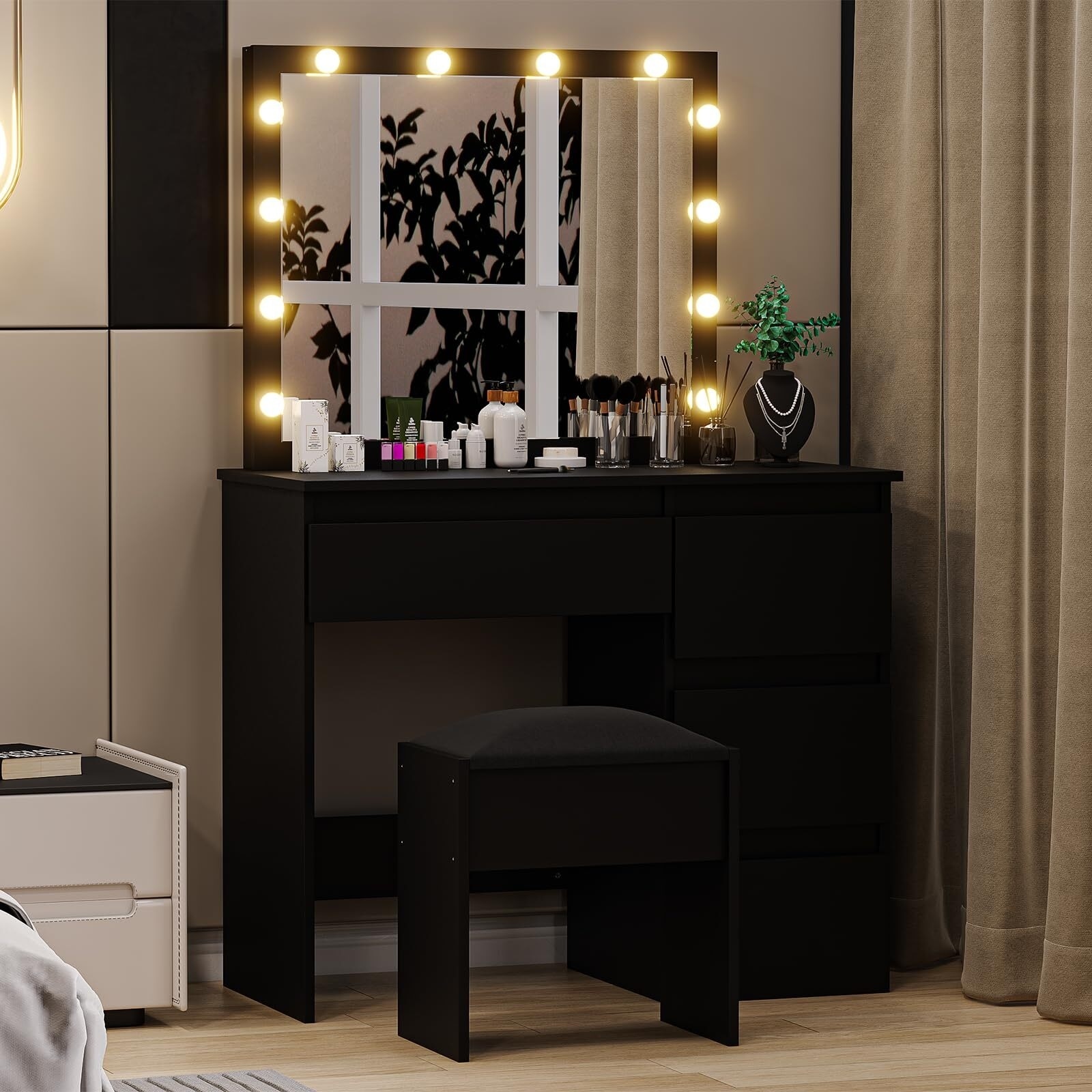 Vanity mirror with lights and outlet best sale
