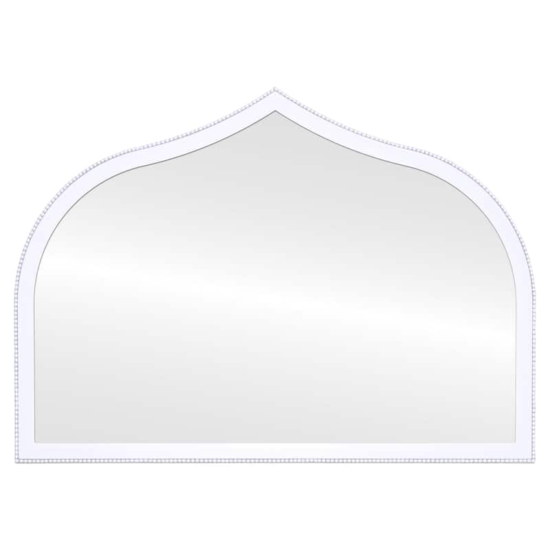 Van Buren Framed Mantel Mirror - Teardrop Cathedral - 38.4x27.4 - White