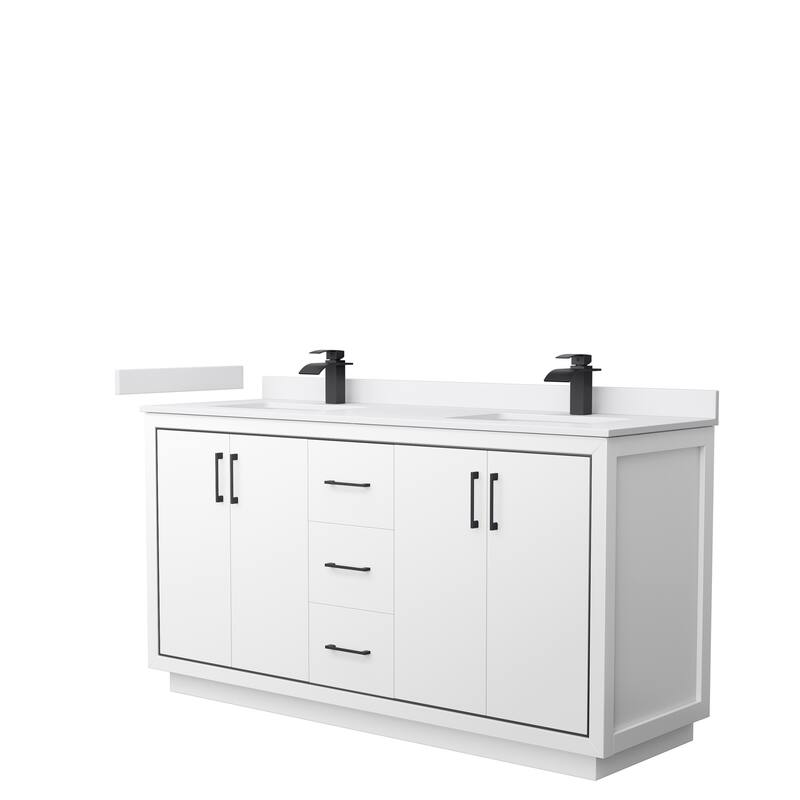 Icon Double Vanity Set, Cultured Marble Top, No Mirror