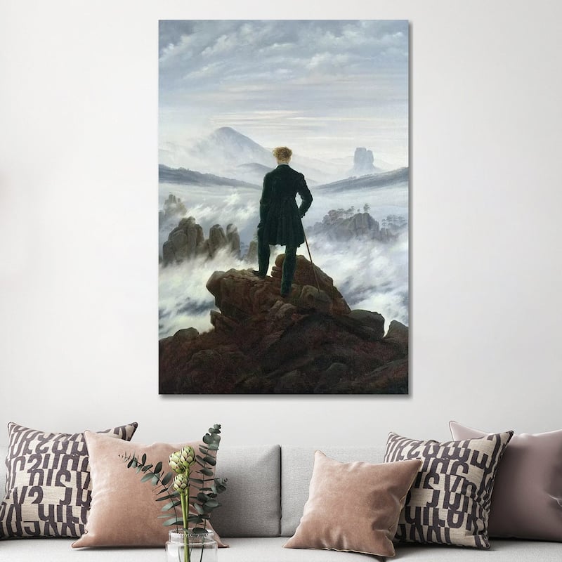 iCanvas "The Wanderer above the Sea of Fog, 1818 " by Caspar David Friedrich Canvas Print