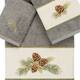Authentic Hotel and Spa 100% Turkish Cotton Pierre 3PC Embellished Towel Set