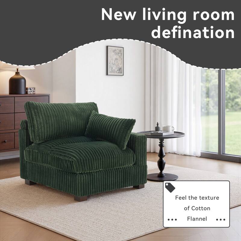 Cotton Flannel corner Sofa Armless Modular Sectional Sofa Seamless Combination